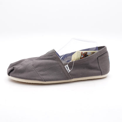 Grey Alpargata Canvas Slip On Shoes