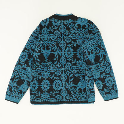 1989 Acrylic-Knit Crewneck Sweater in Blue