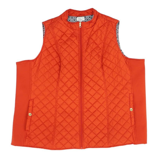Red Solid Puffer Vest