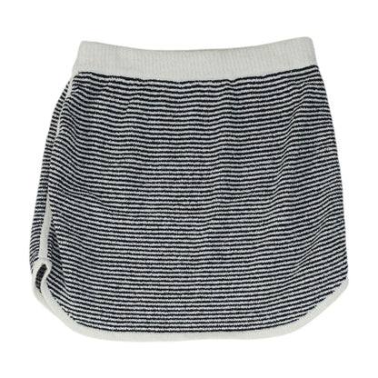 Black Striped Midi Skirt