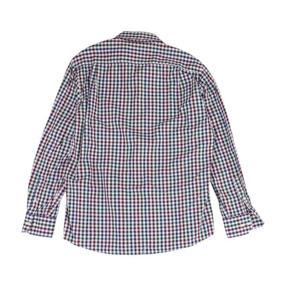 White Check Long Sleeve Button Down