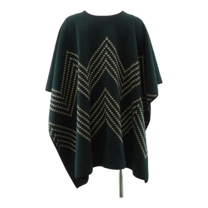 Black Graphic Poncho Sweater