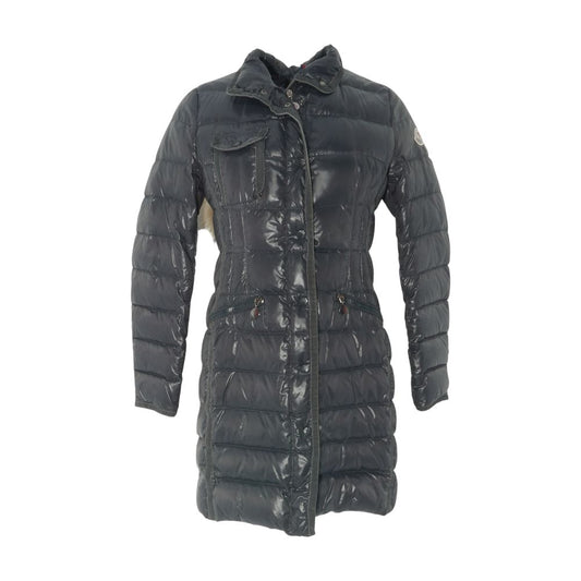 Gray Hermifur Removable Fur Hood Fitted Puffer Ski Jacket