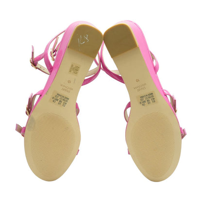 Pink Grecian Wedged Sandals