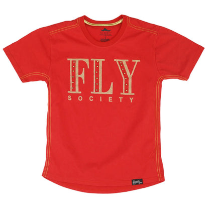Red Solid Graphic/logo T-Shirt