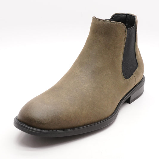 Maxxin Olive Suede Chelsea Boots