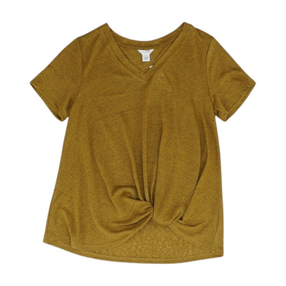 Tan V Neck T-Shirt