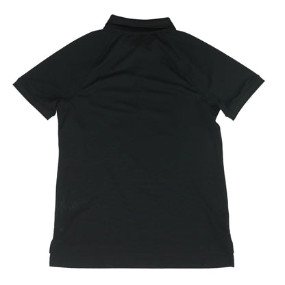 Black Solid Short Sleeve Polo