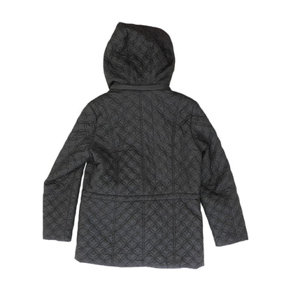 Black Solid Puffer Jacket