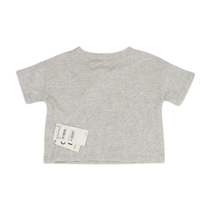 Gray Solid Crewneck T-Shirt