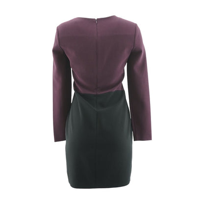 Black Color Block Midi Dress