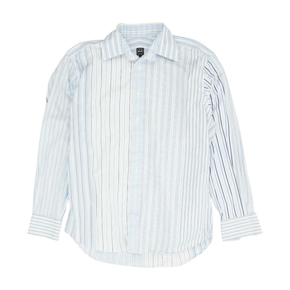 White Striped Long Sleeve Button Down