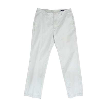 Beige Solid Chino Pants