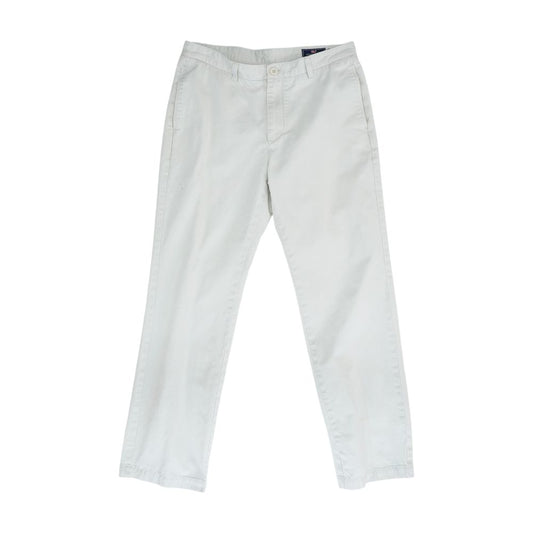 Beige Solid Chino Pants