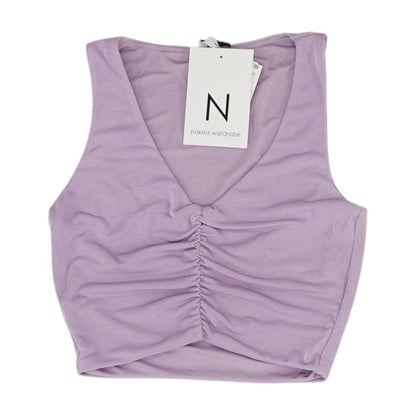 Purple Cropped Blouse