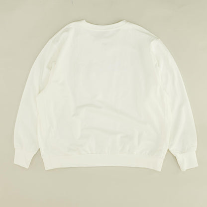 White Solid Sweatshirt