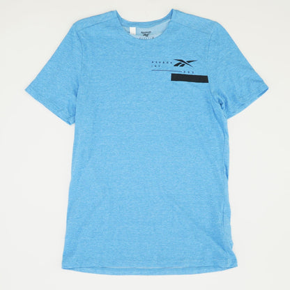 Blue Solid Crewneck T-Shirt