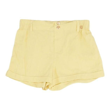 Yellow Solid Shorts