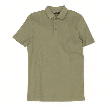 Green Solid Short Sleeve Polo