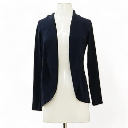 Navy Solid Cardigan Sweater