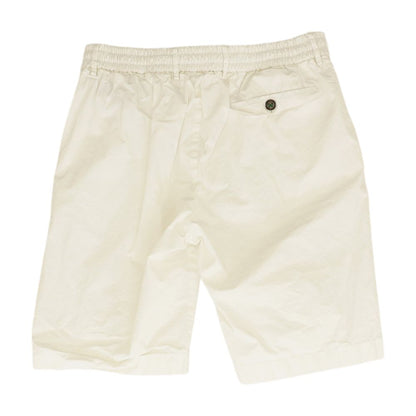 White Solid Chino Shorts