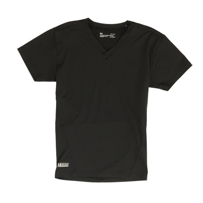 Black Solid V Neck T-Shirt