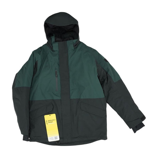 Green Color Block Ski Jacket