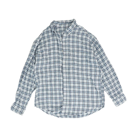 Blue Plaid Flannel Button Down