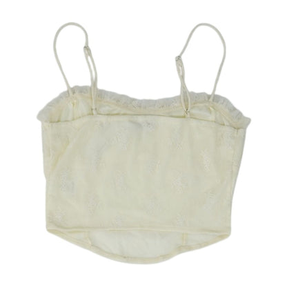 Ivory Floral Cropped Blouse