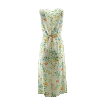 White Floral Midi Dress