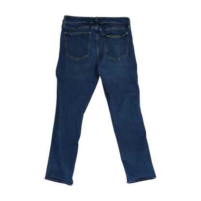 Blue High Rise Straight Leg Jeans