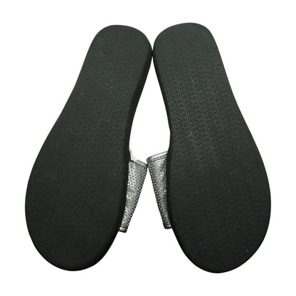 Gray Casual Slide Sandals