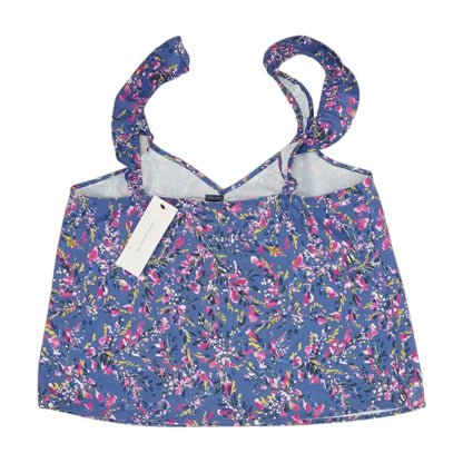 Blue Floral Knit Top