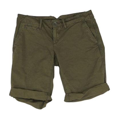 Green Solid Chino Shorts