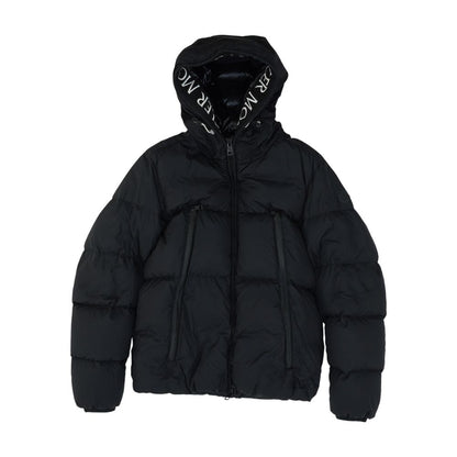 Black Montcla Logo Hooded Down Ski Jacket