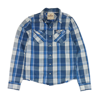 Blue Plaid Long Sleeve Button Down