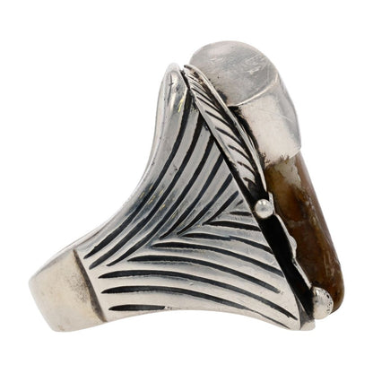 Sterling Silver Southwestern Bear Claw Signet Ring