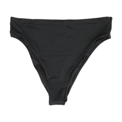 Black Solid Swim Bottom