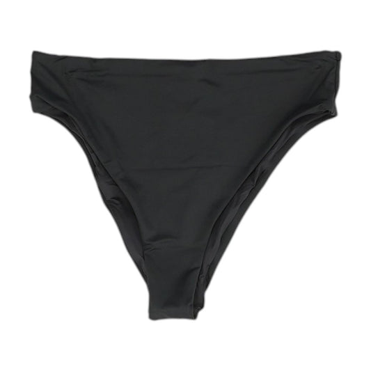 Black Solid Swim Bottom