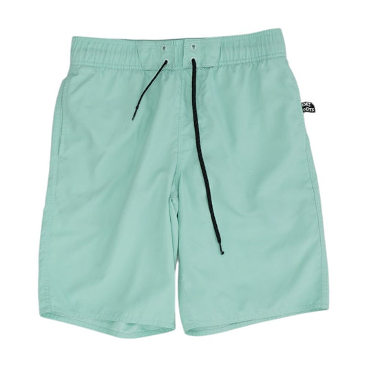 Green Solid Swim Shorts