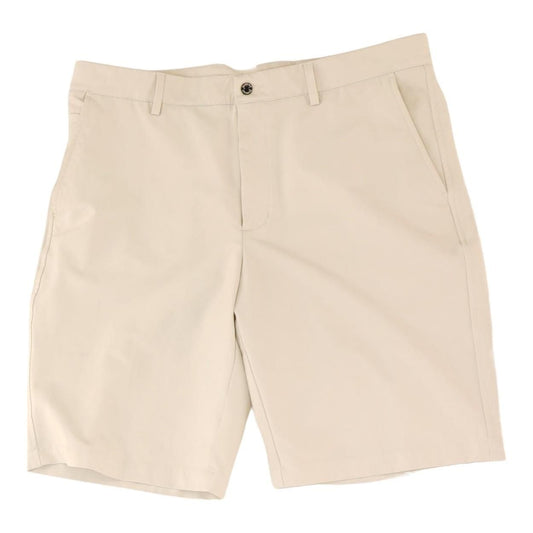 Beige Solid Chino Shorts