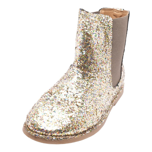 Glitter Gold Ankle Boots