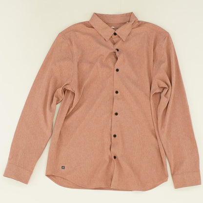 Mauve Solid Long Sleeve Button Down