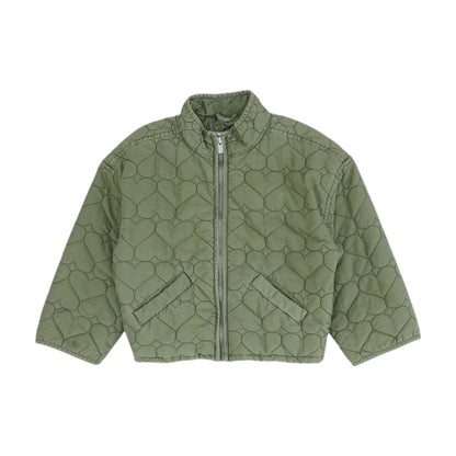 Green Solid Lightweight Jacket