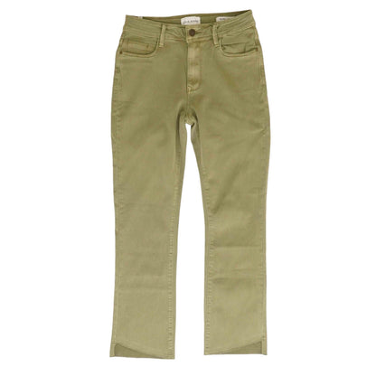 Olive Solid Five Pocket Pants
