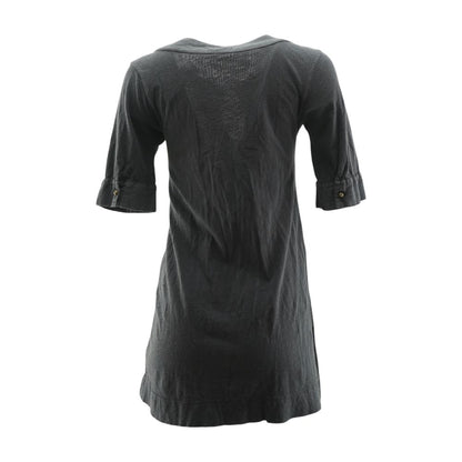 Gray Solid Mini Dress