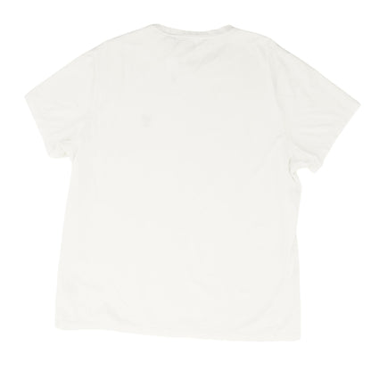 White Parker Embroidered Detail Crewneck T-Shirt
