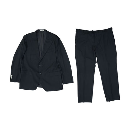Black 100% Wool 2pc Suit
