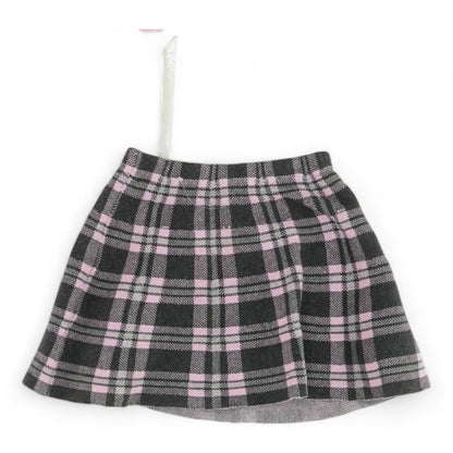 Pink Plaid Skirt Set