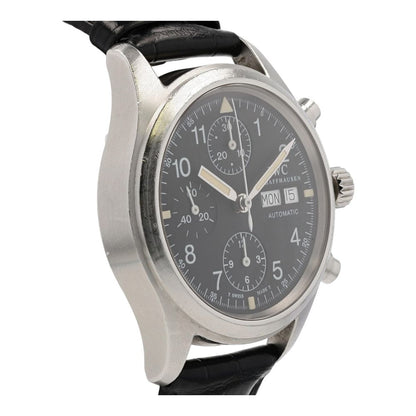 Men's Stainless Steel IWC Pilot Der Fliegerchronograph Watch